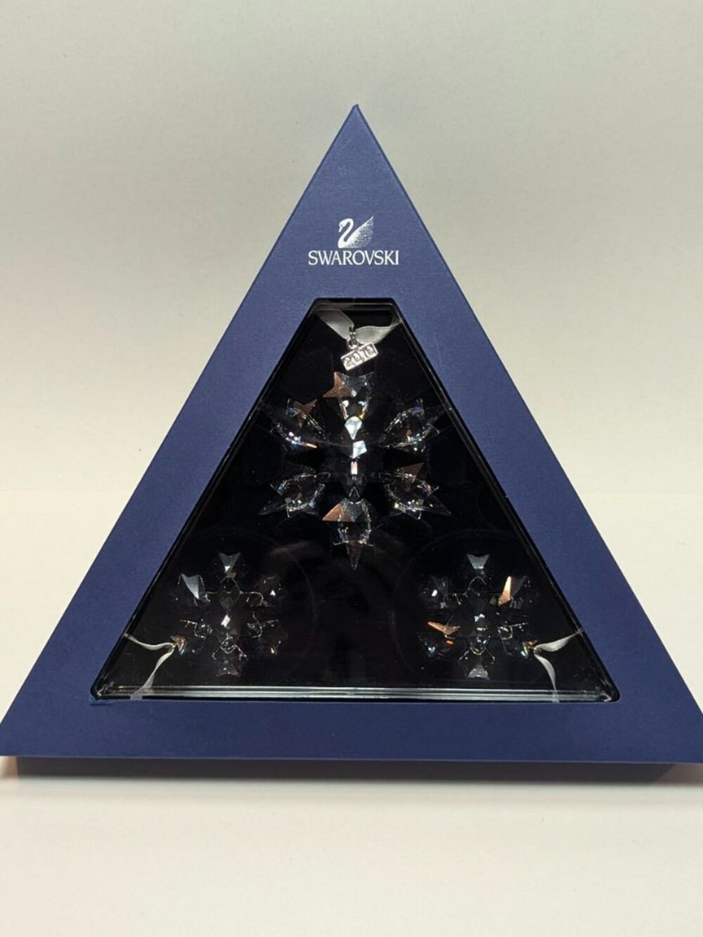 Swarovski Crystal 2010 Annual Edition Snowflake/Star Christmas Ornament Set of 3